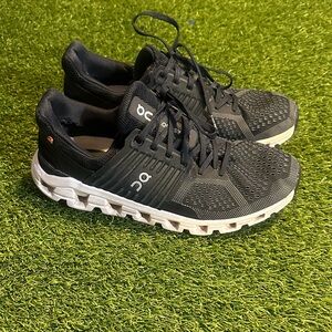 On Running Cloudswift Women’s Black and White Athletic Shoes